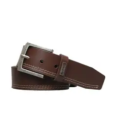CRAFTMEN - Cinturón de hombre Harris Café 100% cuero natural