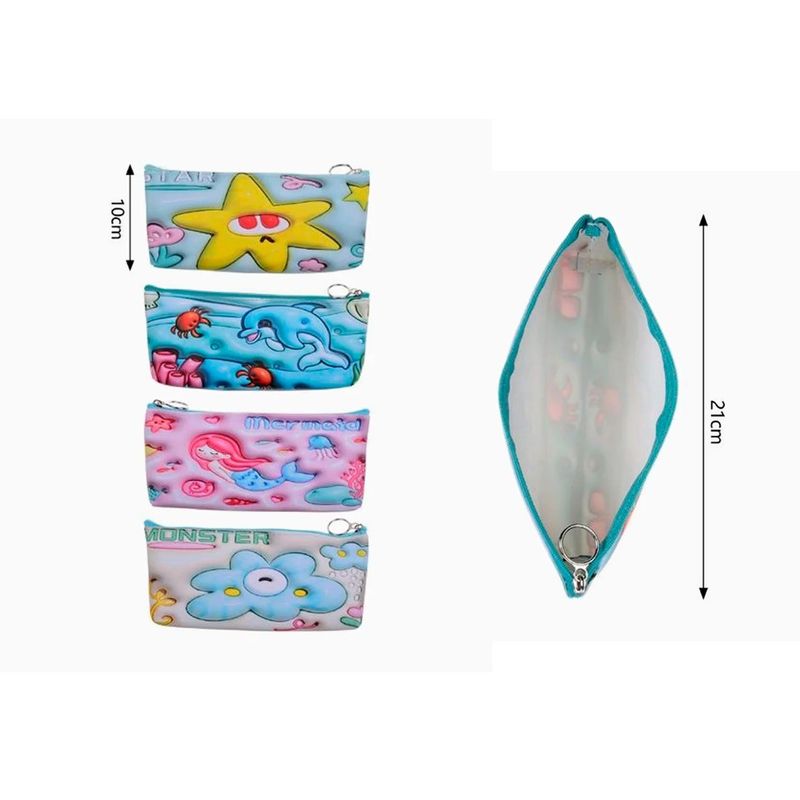 GENERICO - Estuche Escolar Colores Surtidos 21cm