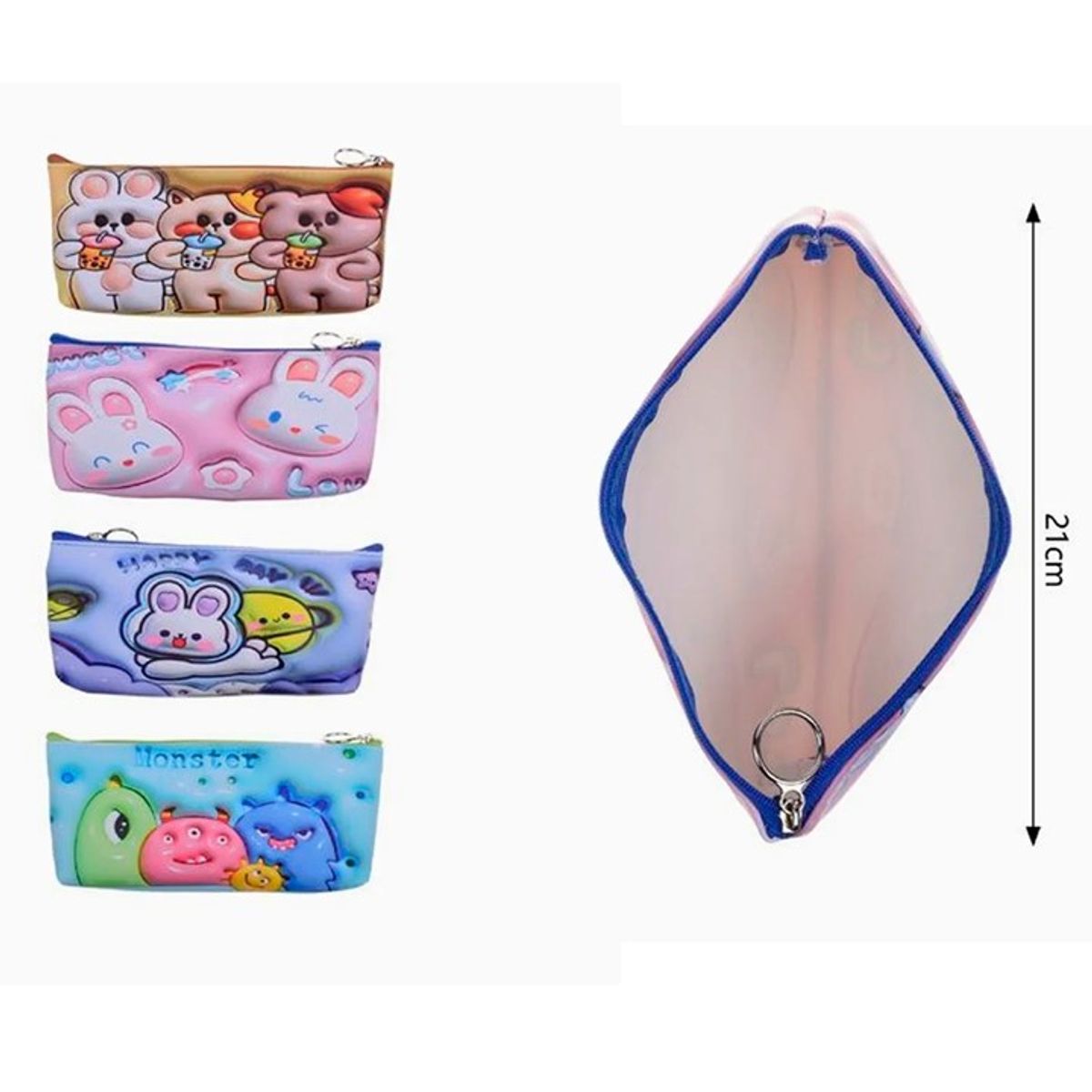 GENERICO - Estuche Escolar Colores Surtidos 21cm