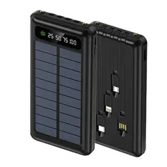 TECNOLAB - Batería Portátil Solar Power Bank 10.000 Mha TL570BK