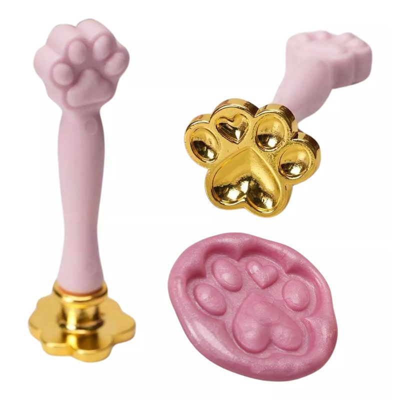 GENERICO - Sello Para Lacre Cera En Forma De Patita Mascota