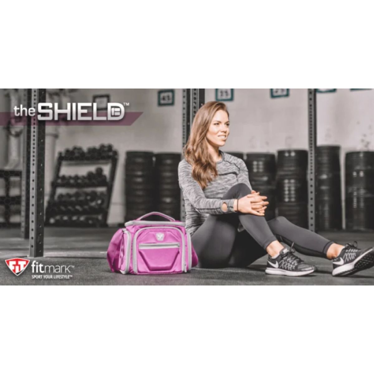 GENERICO - Fitmark The Shield Bolso Lonchera Termica Para Gimnasio Gray