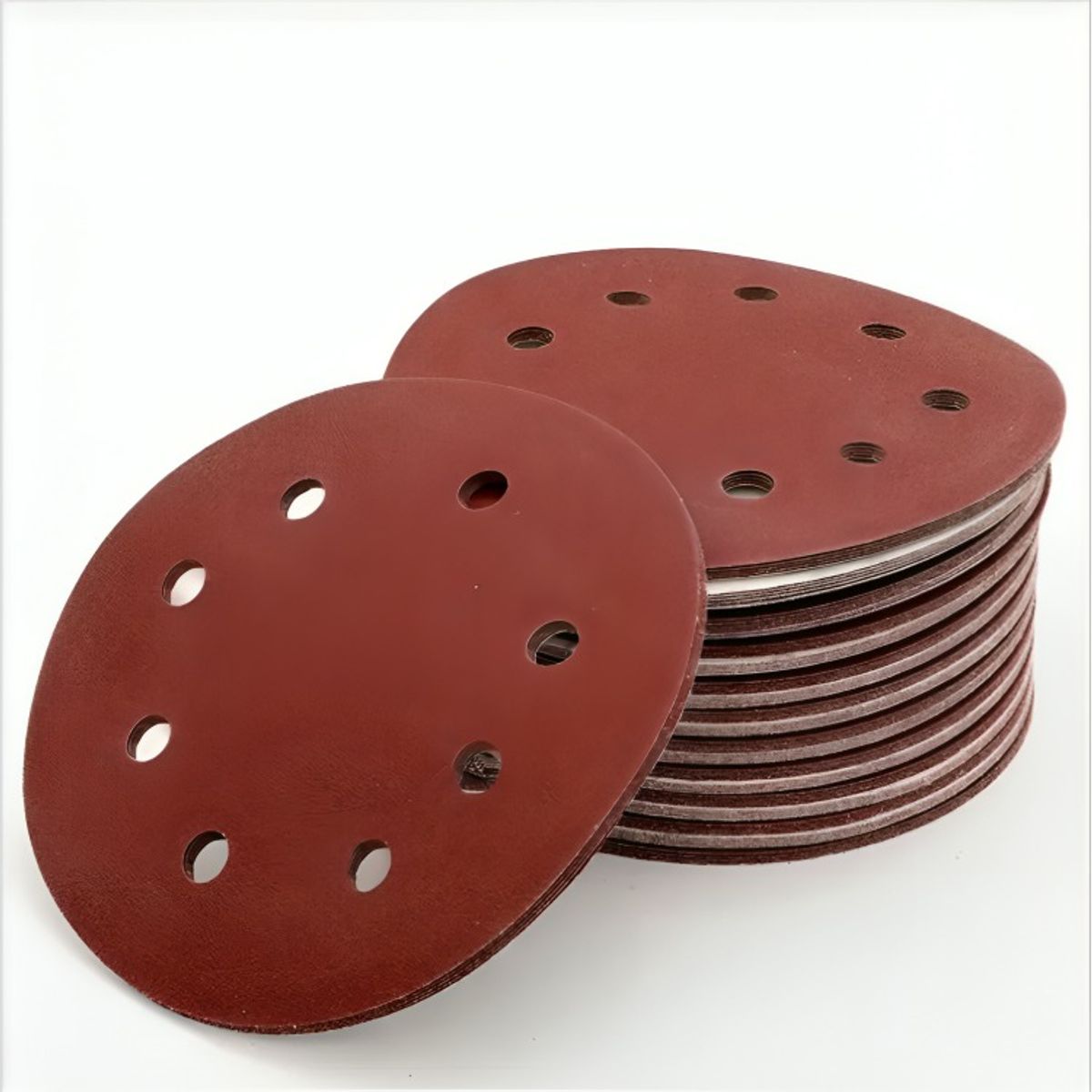 OEM - Set 100 Lijas #120 Velcro Con 8 Orificios 125mm 5 Pulgadas