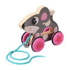 WOODTOYS - Juguete Animalitos De Arrastre Madera Juego Niños RATON
