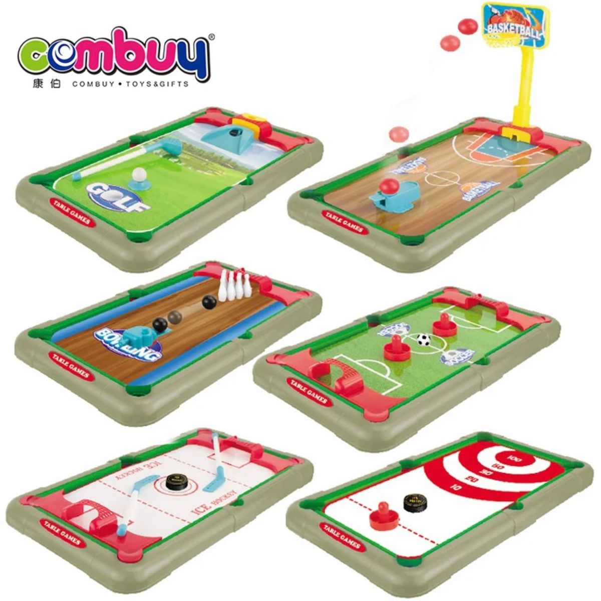 GENERICO - Juego De Mesa 7 en 1 - Billar-futbol-bowling-basket Niños