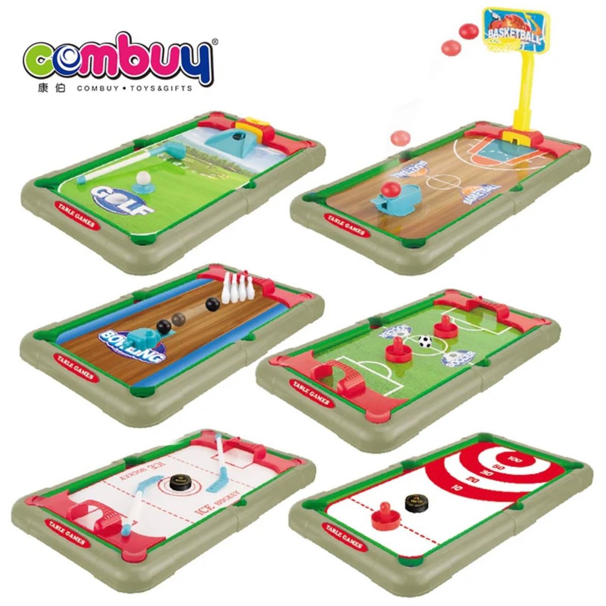 GENERICO - Juego De Mesa 7 en 1 - Billar-futbol-bowling-basket Niños