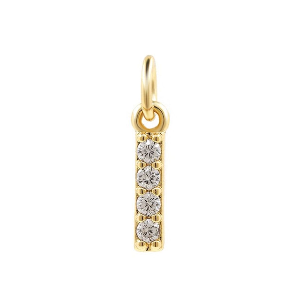 LUX JOYAS - Collar Baño Oro 18k Letra Inicial I Brillitos Tejido Dragón