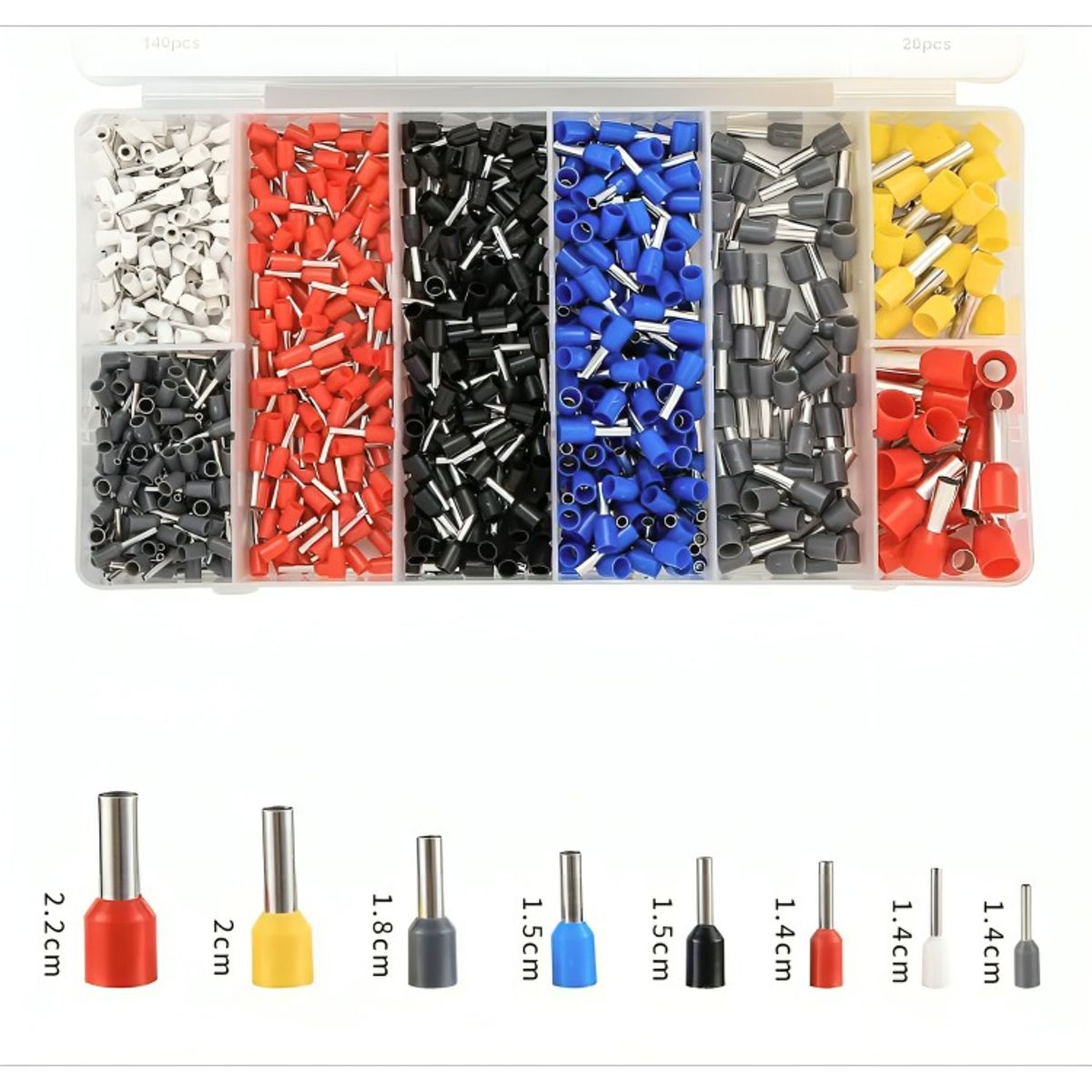 OEM - Set Terminales Aislado 1200un Terminales Crimpado Tubulares