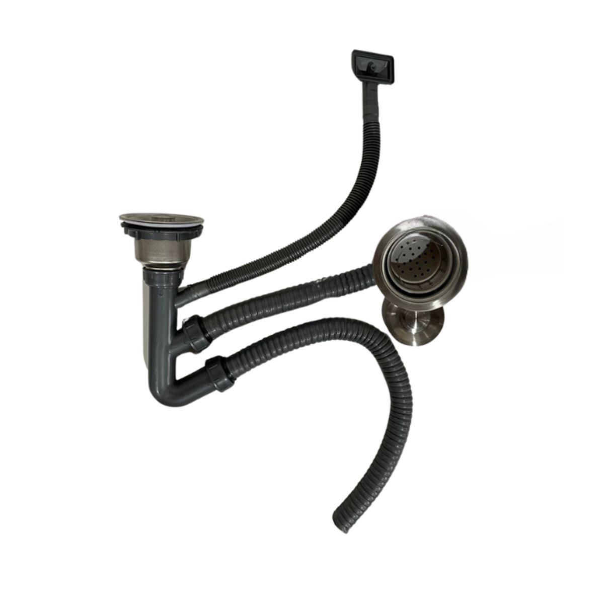 MODERN SPACE - Lavaplatos 78x43 Cm Negro Deluxe + Grifería Y Accesorios