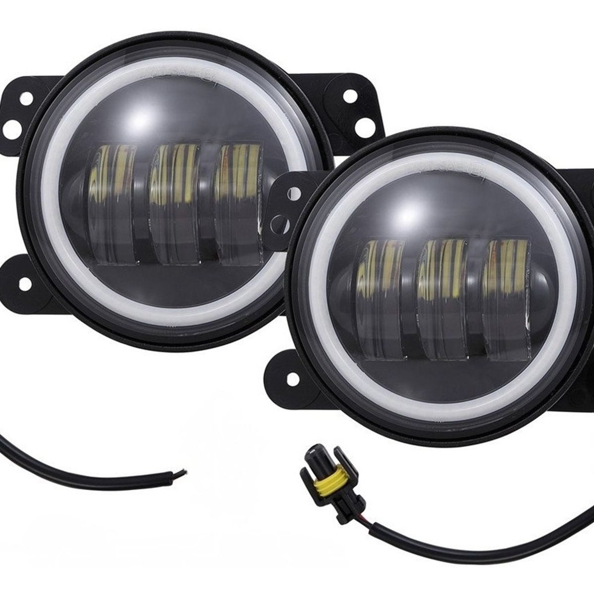 GENERICO - Kit Foco Foco 7  Neblinero Antiniebla 4 Jeep Wrangler
