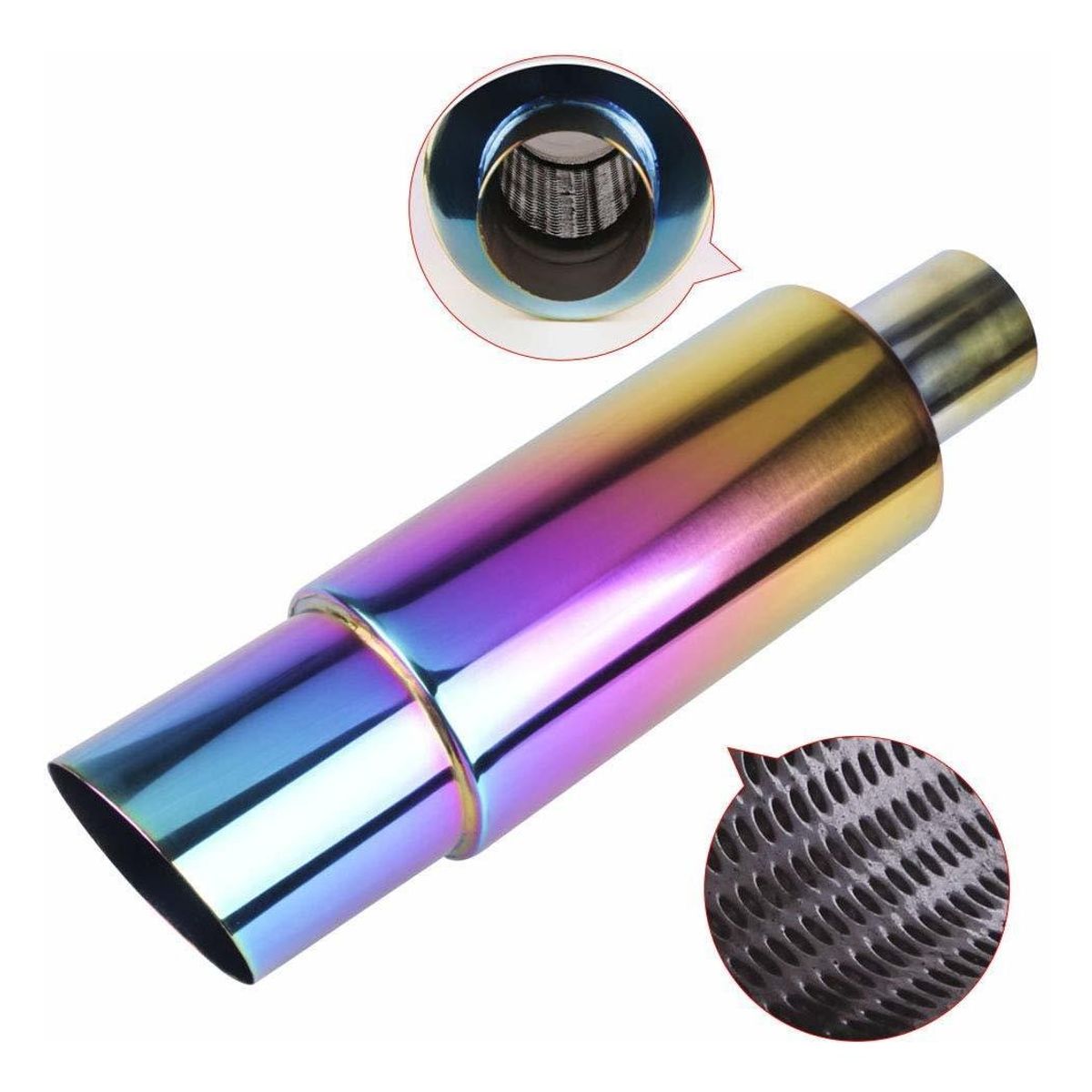 GENERICO - Escape Muffler Tornasol Bramador Auto Tuning 2-35