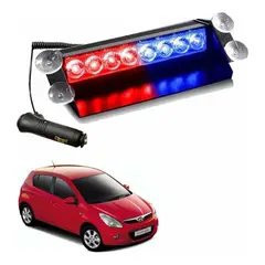 GENERICO - Baliza Parabrisa Led Estroboscopica Azul rojo Bomberos 12v
