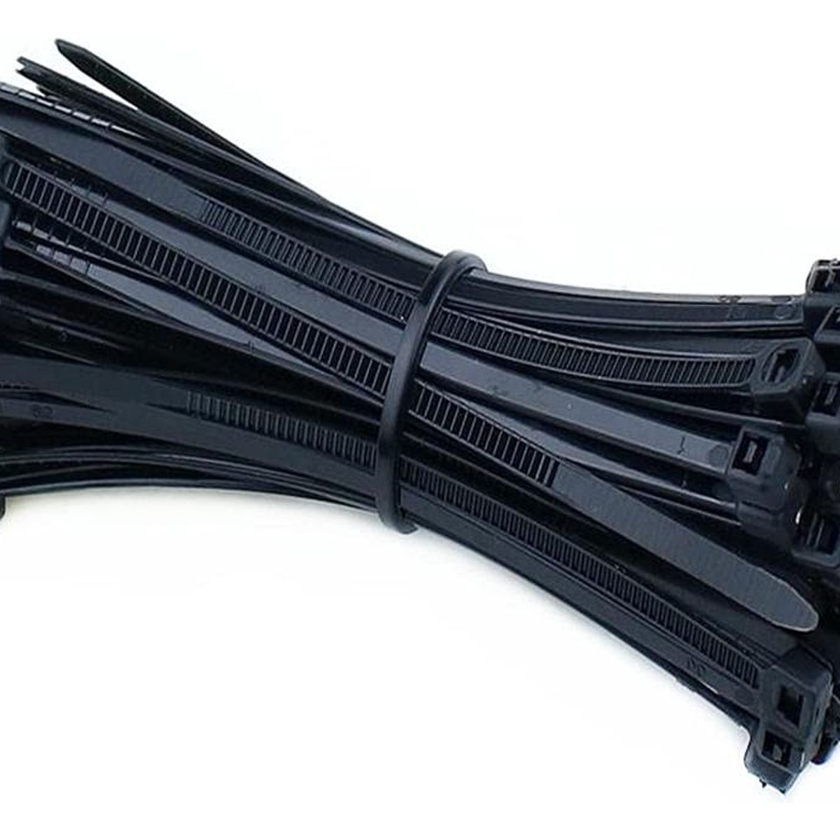 GENERICO - 100 Amarras Plásticas 4.8x200mm Precinto Nylon Multiuso Negro