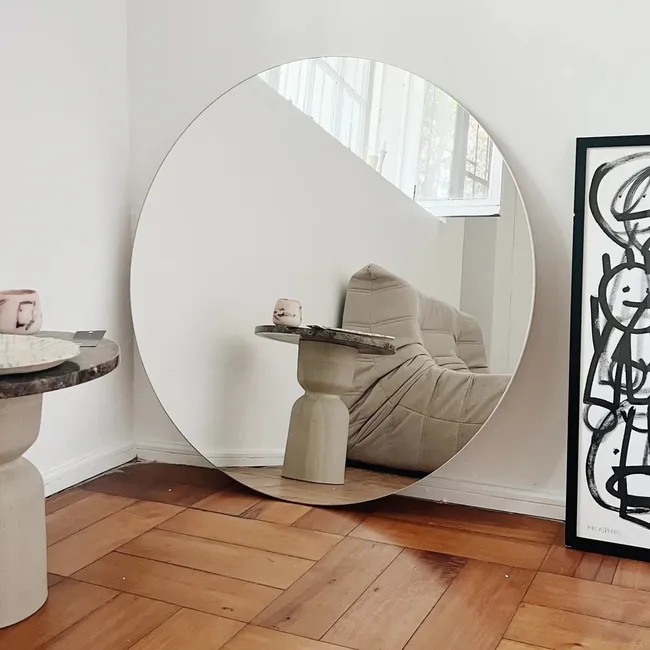 GENERICO - Espejo Circular 90CM Sin Bordes Taller Sin Fronteras