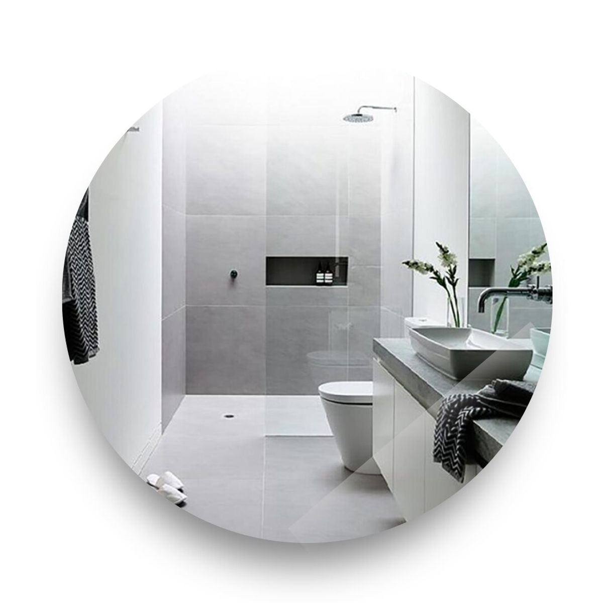 GENERICO - Espejo Circular 90CM Sin Bordes Taller Sin Fronteras