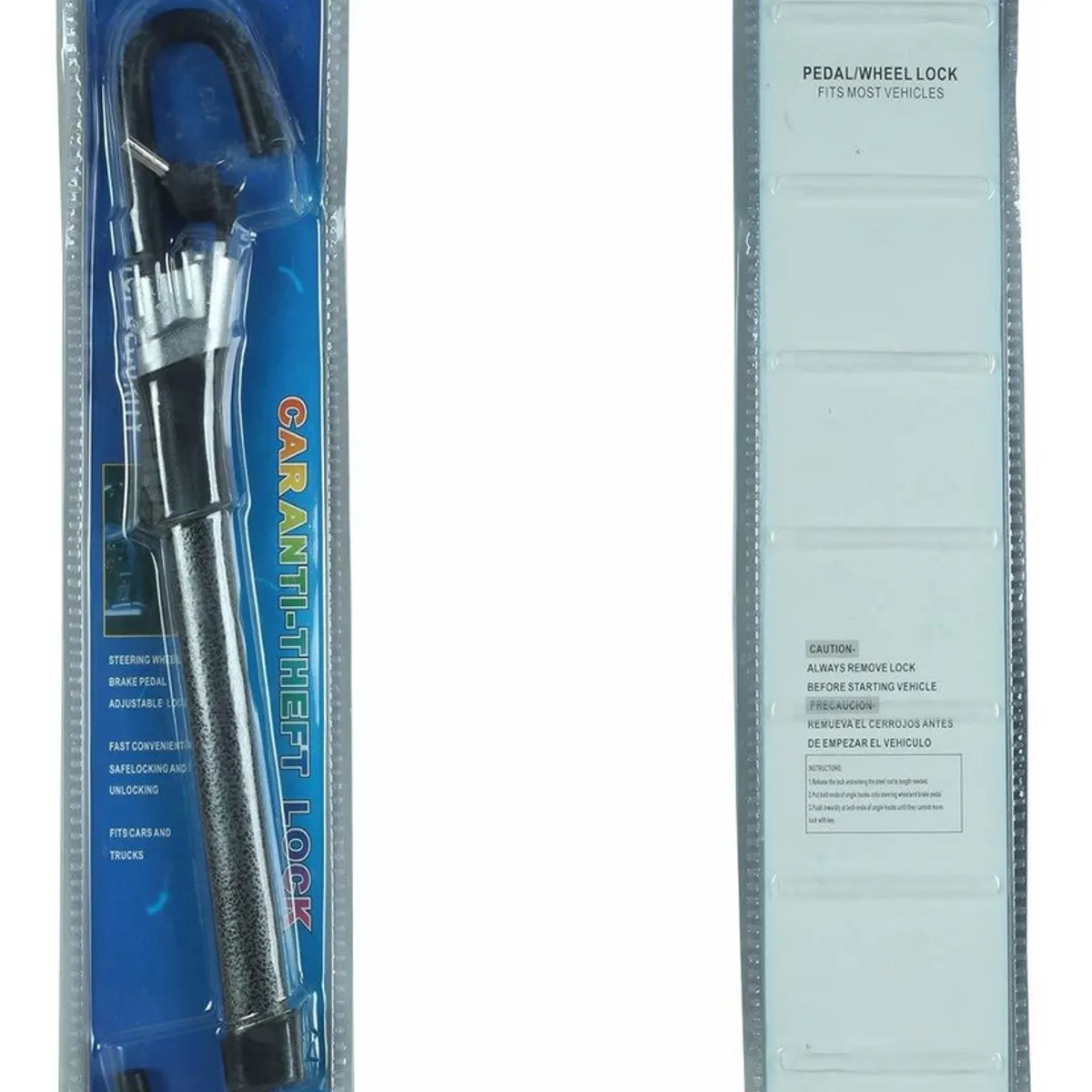 GENERICO - Traba Volante Y Pedal Antirrobo + Llave Cq-legend 6084 Metal