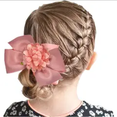 GENERICO - SET JUEGO DE PINCHES Y DIADEMAS PARA NIÑAS ROSA PALO