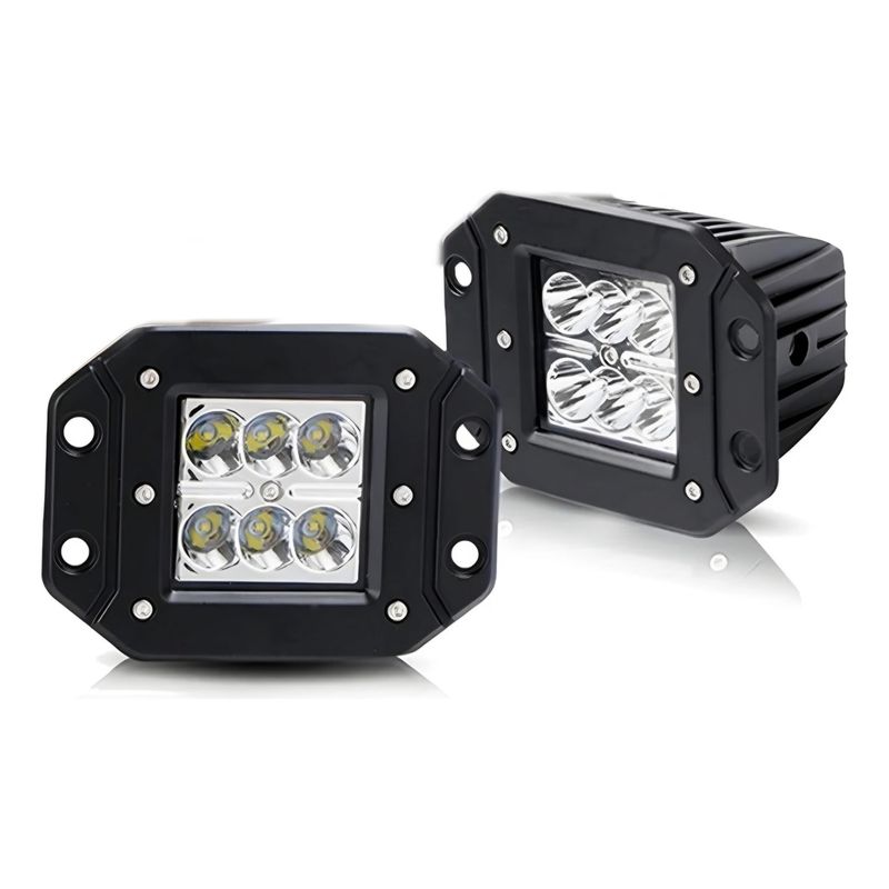 GENERICO - X2 Neblinero Embutido 6 Led 18wts Bi Voltaje
