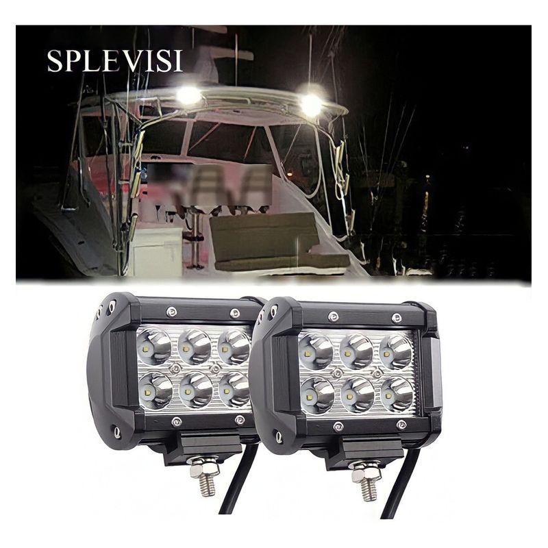 GENERICO - X2 Foco Led Neblinero De 4 Pulgadas 18w Spot Con 6 Led
