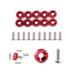 GENERICO - X10 Pernos De Motor Auto Universal ROJO