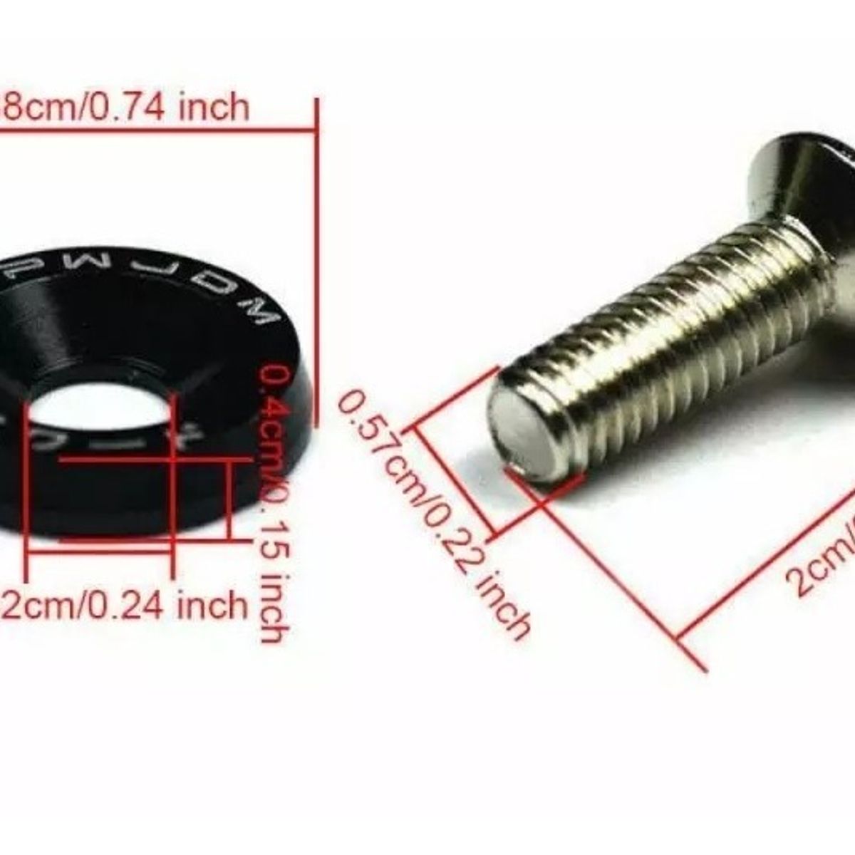 GENERICO - X10 Pernos De Motor Auto Universal ROJO