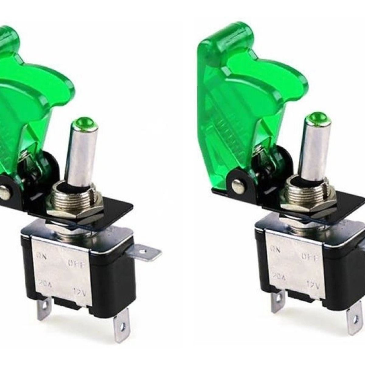 GENERICO - X2 Interruptor Palanca Auto Tuning Switch ONOFF VERDE