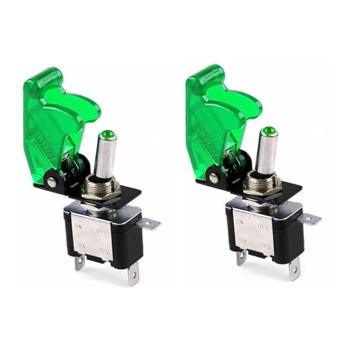 GENERICO - X2 Interruptor Palanca Auto Tuning Switch ONOFF VERDE