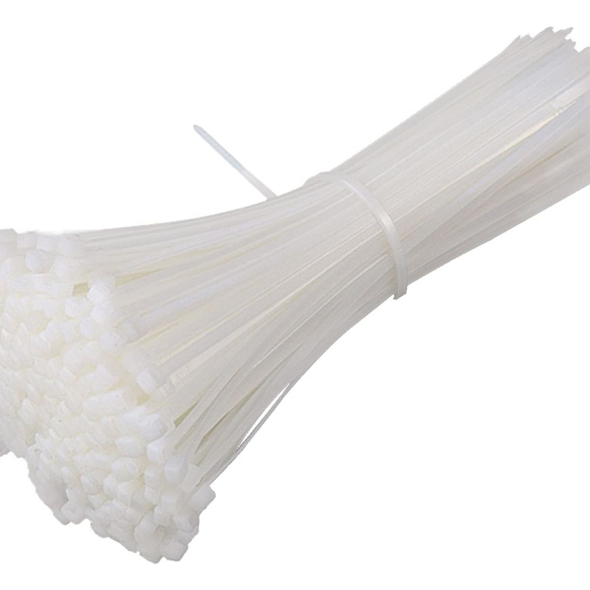 GENERICO - 100 Amarras Plásticas 4.8x200mm Precinto Nylon Multiuso Blanco