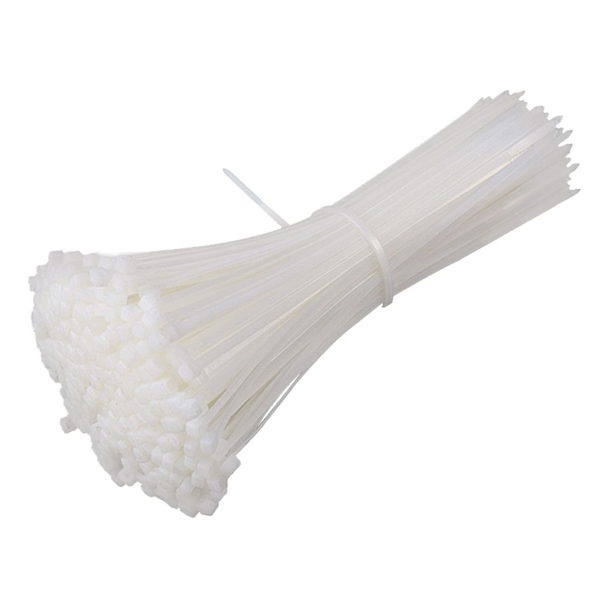 GENERICO - 100 Amarras Plásticas 4.8x200mm Precinto Nylon Multiuso Blanco