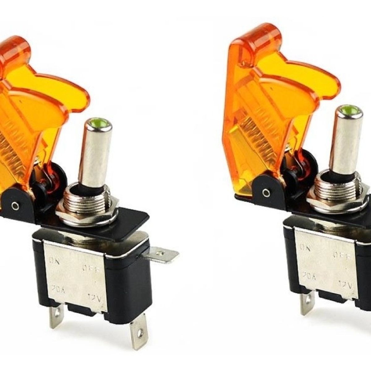 GENERICO - X2 Interruptor Palanca Auto Tuning Switch ONOFF AMBAR