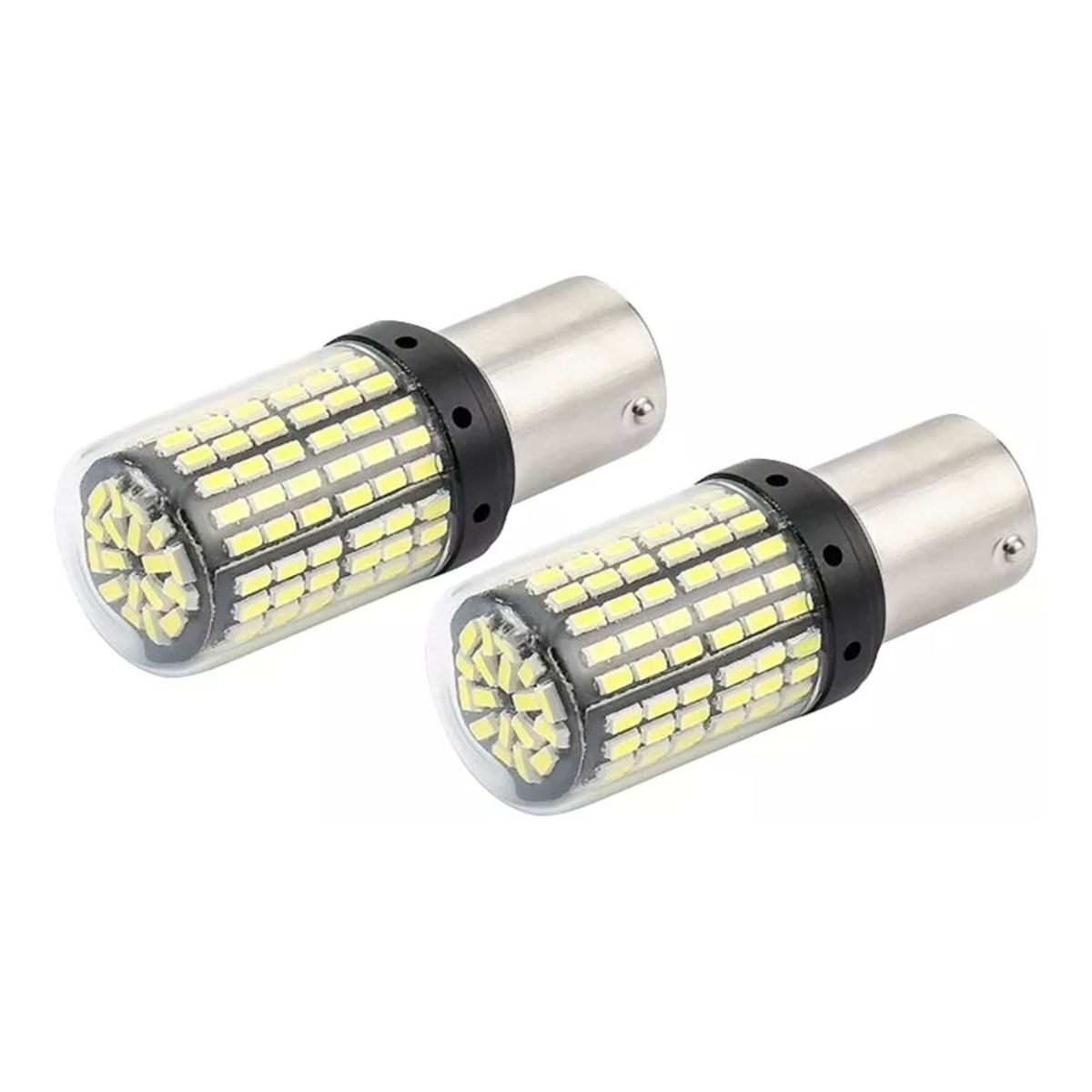 GENERICO - X2 Ampolleta Destellante 144Led Luz Freno Blanco Auto 12v 1C
