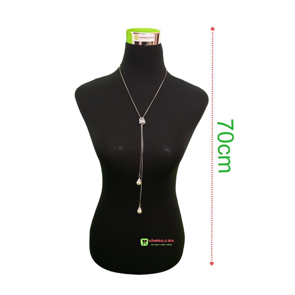 GENERICO - Torso Maniqui Dama Plástico Con Pedestal Madera Negra Negro
