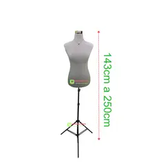GENERICO - Torso Maniqui Dama Plástico Blanco Pedestal Atril Plegable