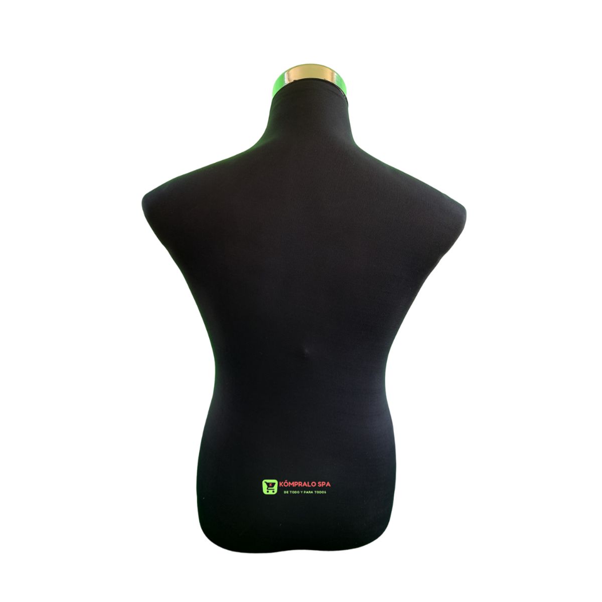 GENERICO - Torso Maniqui Hombre Plástico Negro Pedestal Atril Plegable