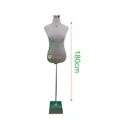 GENERICO - Torso Maniqui Dama Plástico Blanco Pedestal Metal Cuadrado