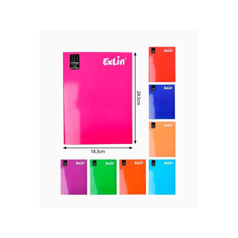 GENERICO - Pack 8 Cuaderno College Matemática 100 Hojas