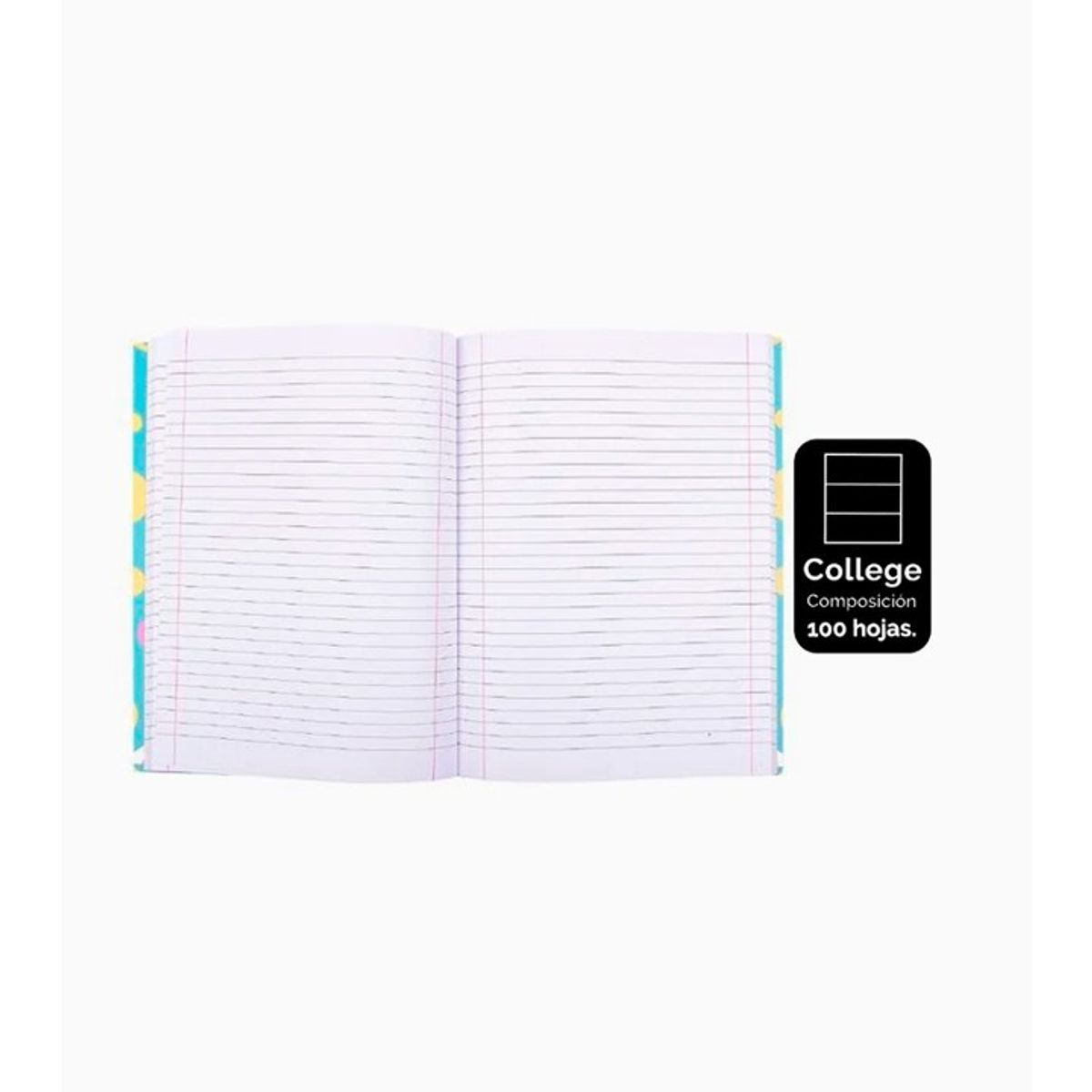 GENERICO - Pack 8 Cuaderno College de Composición 80 Hojas