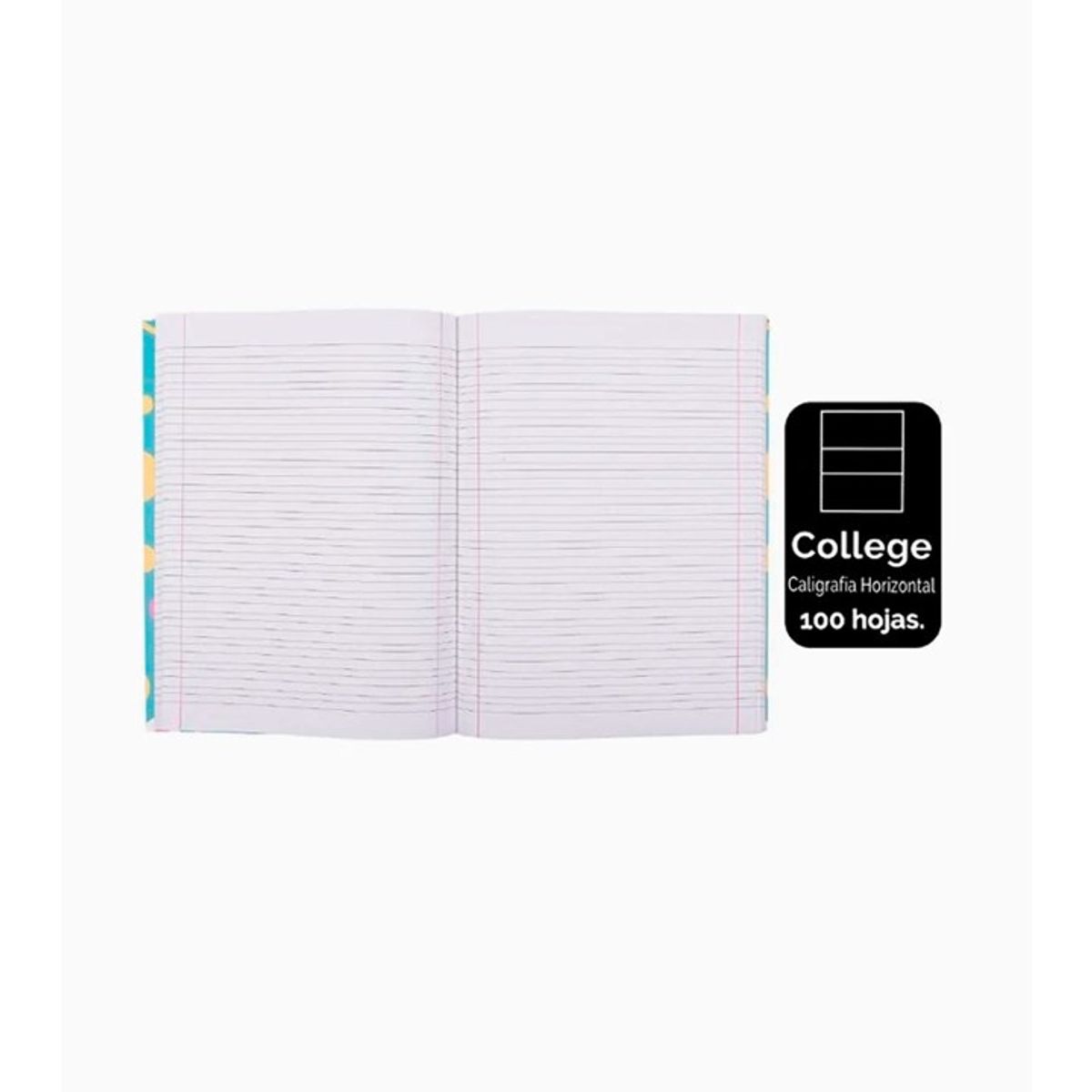 GENERICO - Pack 8 Cuaderno College Caligrafía Horizontal 100 Hojas