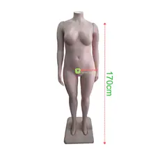 GENERICO - Maniqui Cuerpo Entero Dama Sin Cabeza XL Plastico Base Plast