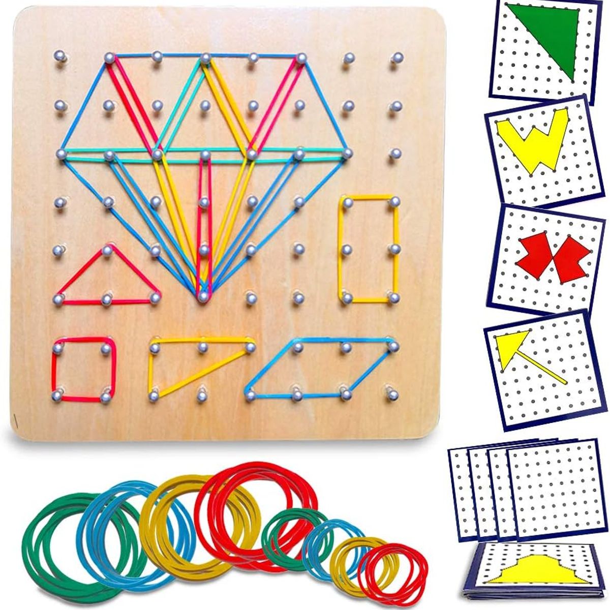 GENERICO - Tablero De Madera Geoplano Espacio Imaginación