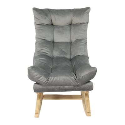 Imagen 2 del producto SILLA MECEDORA COQUETTE GRIS FELPA.