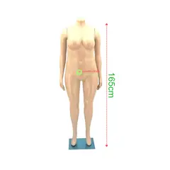 GENERICO - Maniqui Cuerpo Entero Dama Sin Cabeza XL Plastico Base Metal