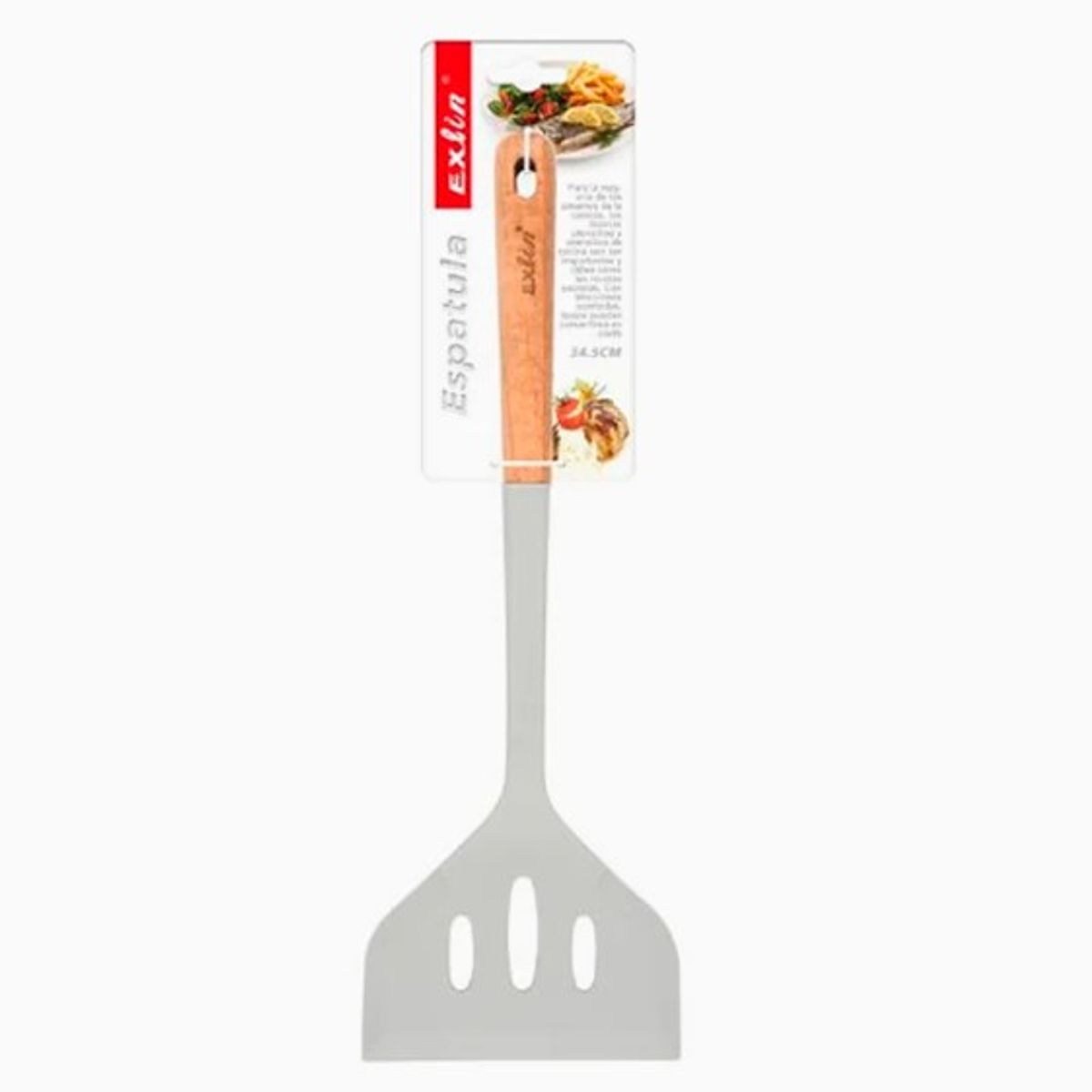 GENERICO - Espátula Silicona Mango Madera 34Cm Cocina
