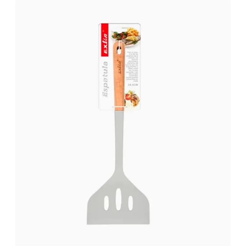 GENERICO - Espátula Silicona Mango Madera 34Cm Cocina