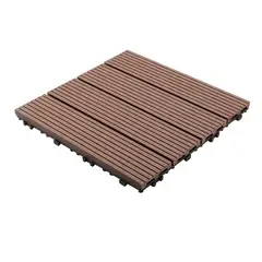 GENERICO - Piso Para Jardin Deck Wpc Modular 30x30cm Fácil Instalación