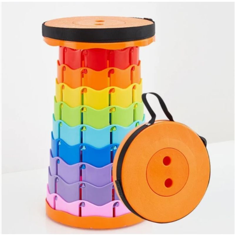 GENERICO - Sillas plegables telescópica portátil retráctil taburete  multicolor