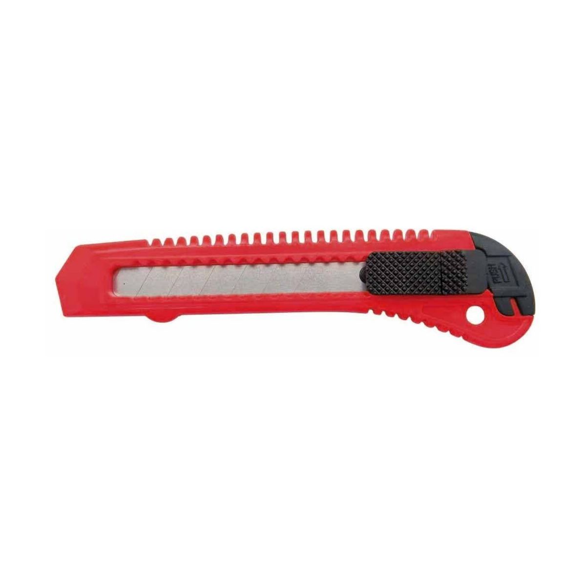 PACIFIC - Cuchillo Cartonero De 15cms Con Hoja De 18mm Color Rojo - SC