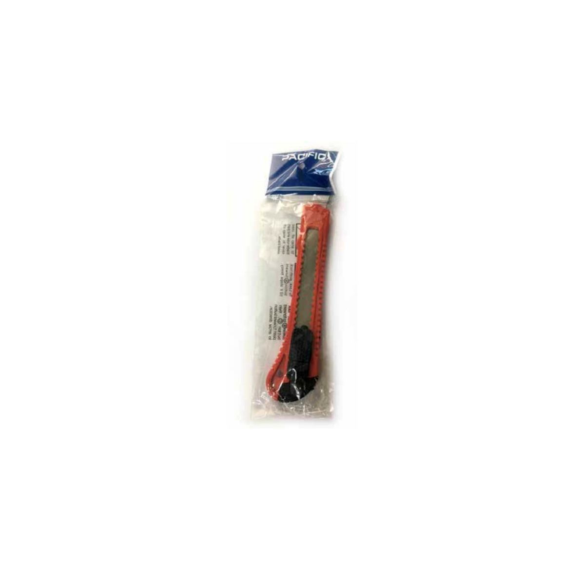 PACIFIC - Cuchillo Cartonero De 15cms Con Hoja De 18mm Color Rojo - SC