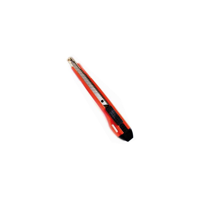 PACIFIC - Cuchillo Cartonero De 14cms Con Hoja De 9mm Color Rojo - SC