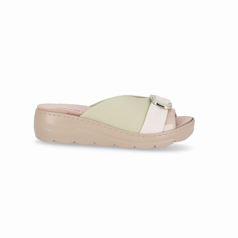 Zueco Mujer Anabela SPA Verde 570